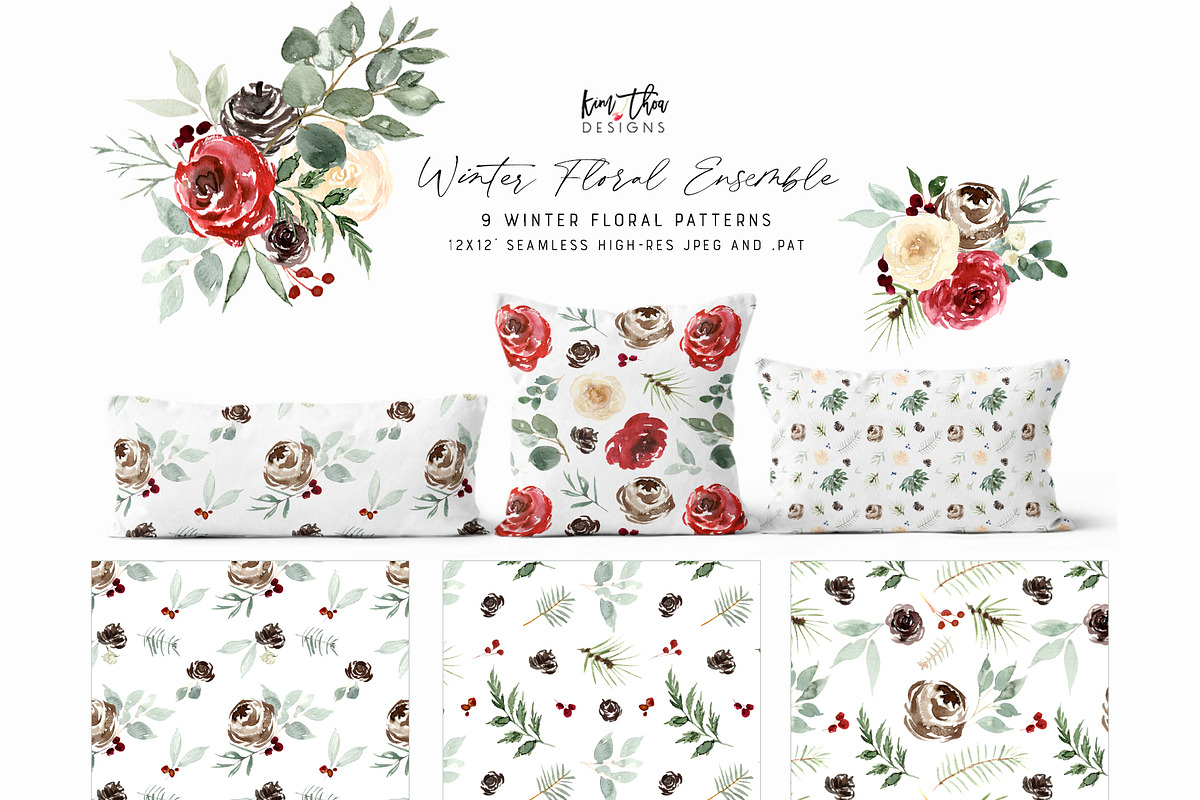Winter Floral Ensemble, an Illustration by Kim Thoa Designs (Photo 10 of 12)