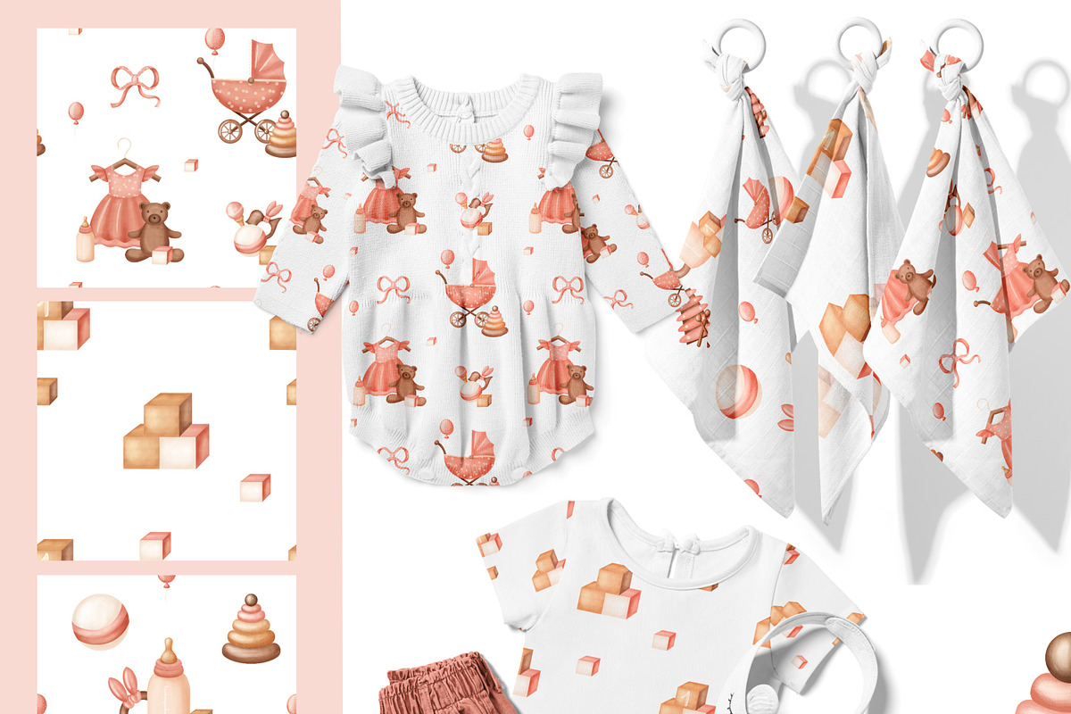 NEWBORN baby illustration & patterns, an Animal Illustration by Linerisyart (Photo 7 of 16)