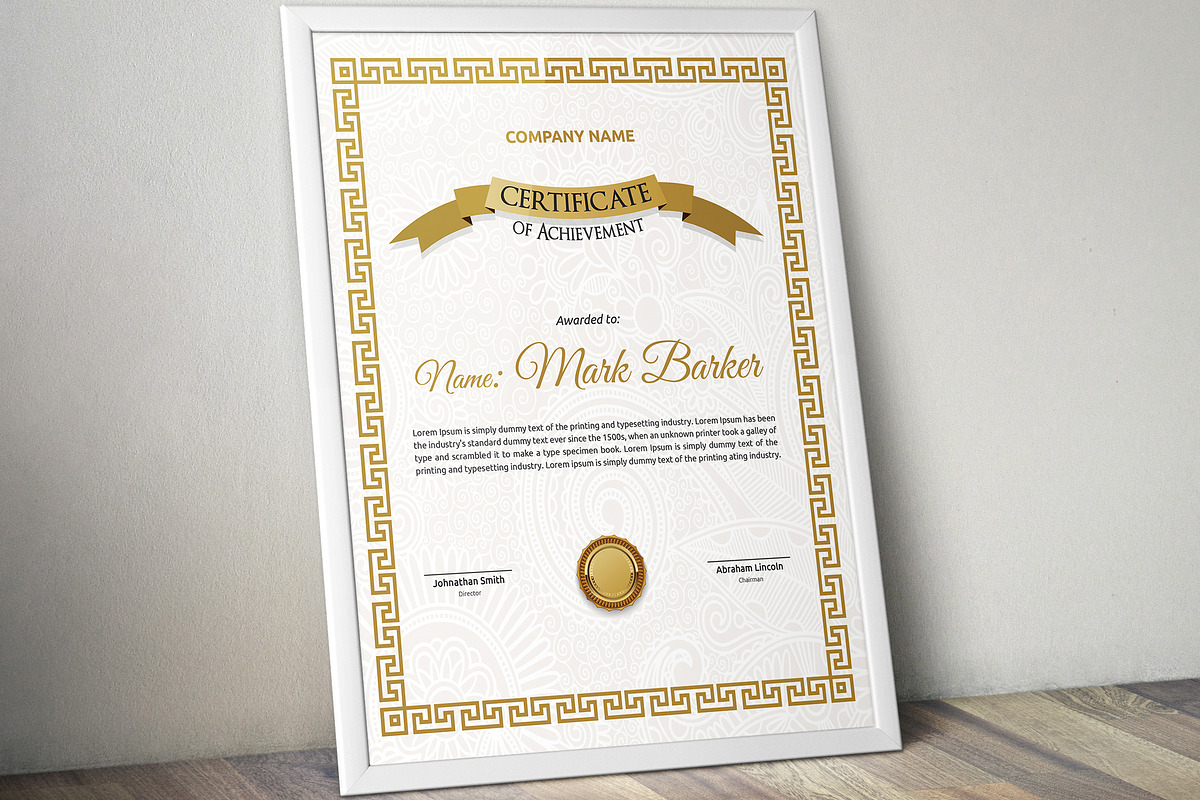 Certificate Word | PSD | AI, a Stationery Template by Curve Design (Photo 4 of 4)