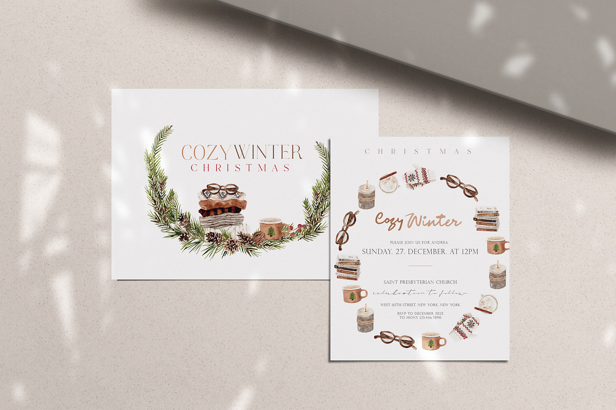 Watercolor Clipart - COZY WINTER, a Decorative Illustration by Beigetime (Photo 13 of 13)