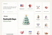 3D Festival & Day Icons, an Emoji Icon by River Visual (Thumbnail 1 of 5)