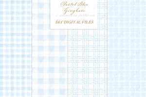 Gingham Pastel Blue Pattern Frames