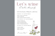Lets wine Bachelorette schedule plan, an Invitation Template by EvaTemplates (Thumbnail 4 of 4)