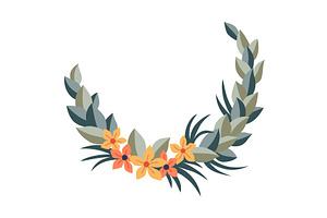 Round flower frame, vintage wreath, an Object Illustration by the8monkey