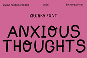 anxious thoughts font, a Sans Serif Font by Ashiya Pixel (Thumbnail 1 of 9)
