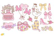 Retro Mother’s Day PNG Clipart, an Object Illustration by LemonDesign (Thumbnail 3 of 3)
