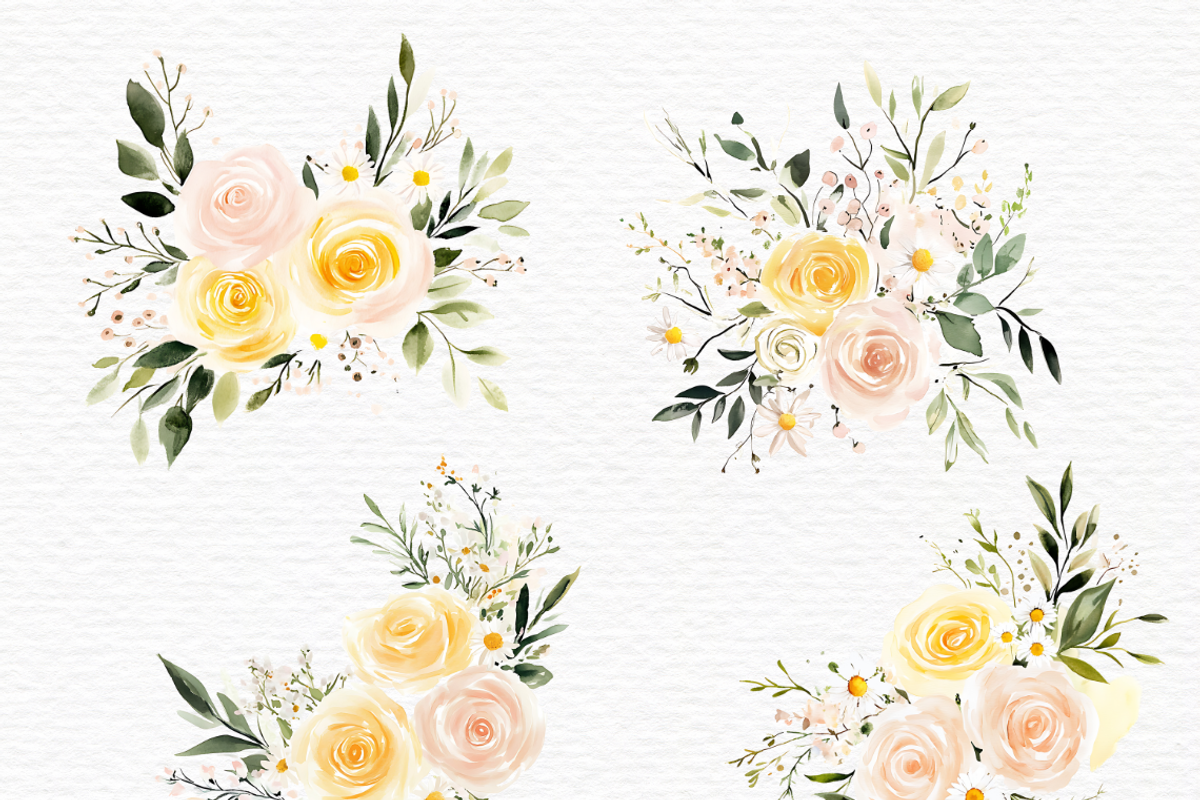 Wildflower frame corners clipart, a Decorative Illustration by Invite to Clipart (Photo 3 of 9)