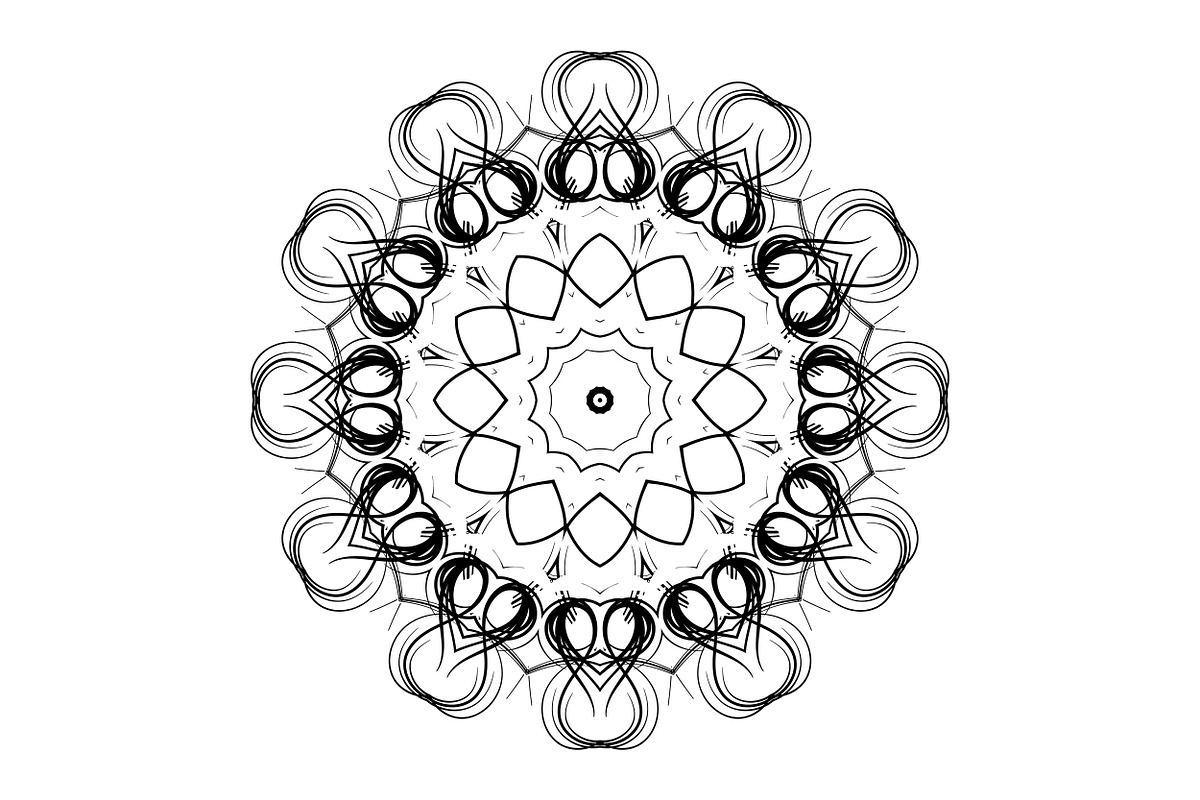 Black White Mandala Illustration Set, a Decorative Illustration by NJ Himel (Photo 46 of 101)