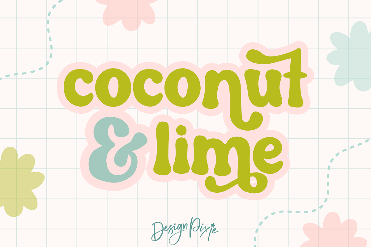 Coconut And Lime Font, a Handwritten Font by Design Pixie (Photo 1 of 7)