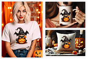 Halloween Fall Gnome Witch Bundle, a Seasonal Illustration by Creative Arslan (Thumbnail 6 of 9)