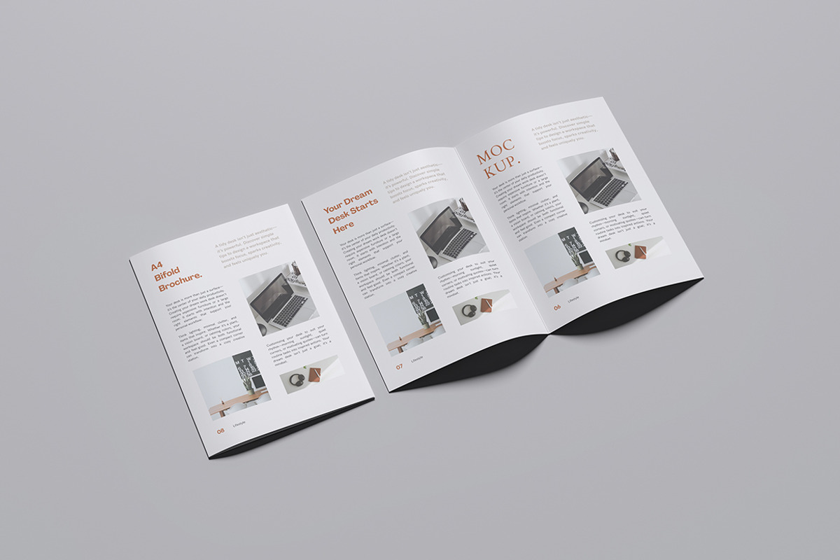 Bifold A4 Mockup, a Flyer Template by graphicstory (Photo 1 of 3)