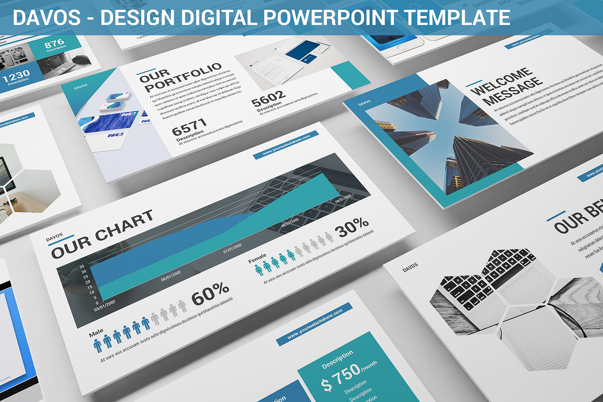 Davos - Design Digital Powerpoint, a Presentation Template by SlideFactory