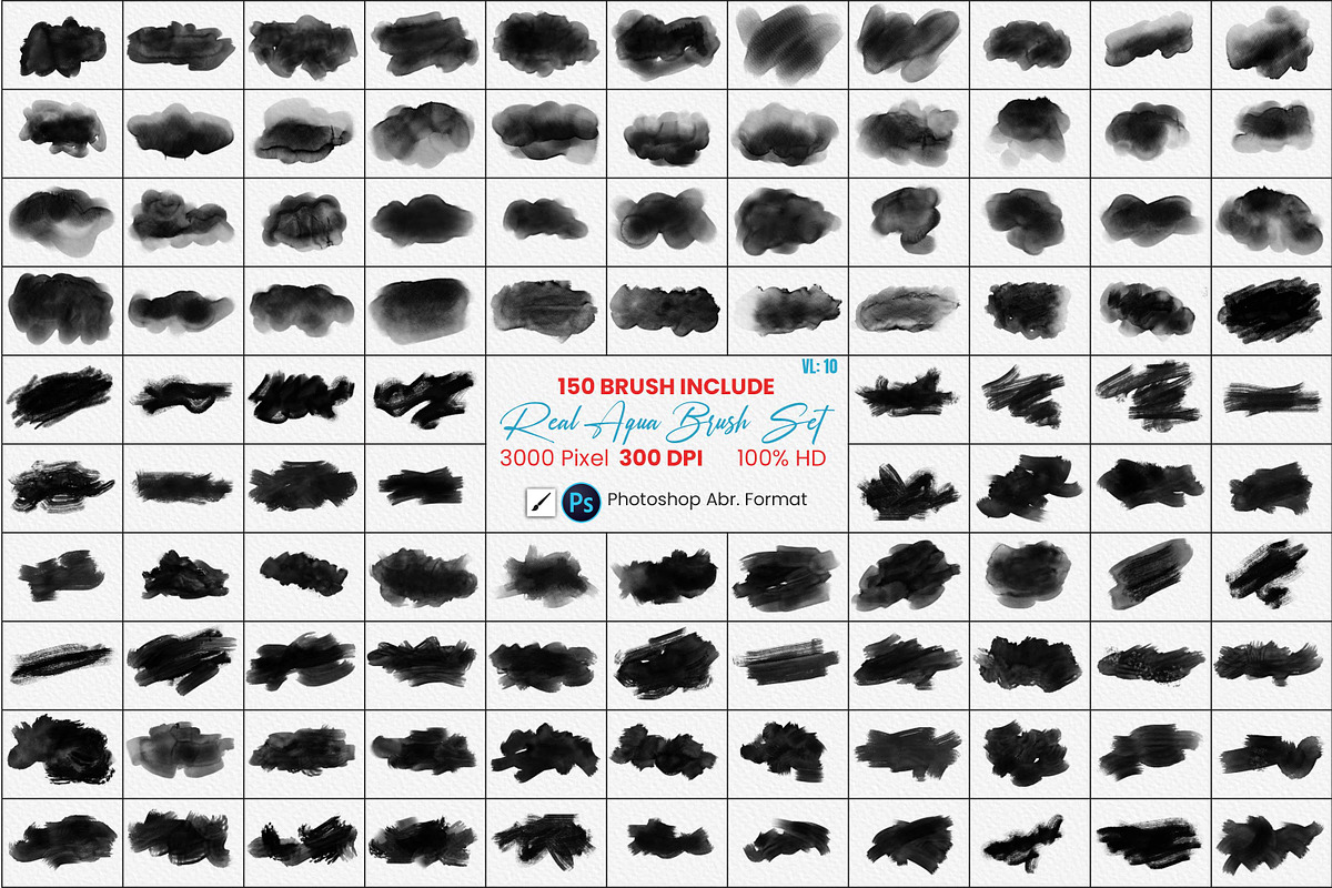 150 Real Aqua Brush Set, a Brush Add-On by MRI STUDIO (Photo 1 of 38)