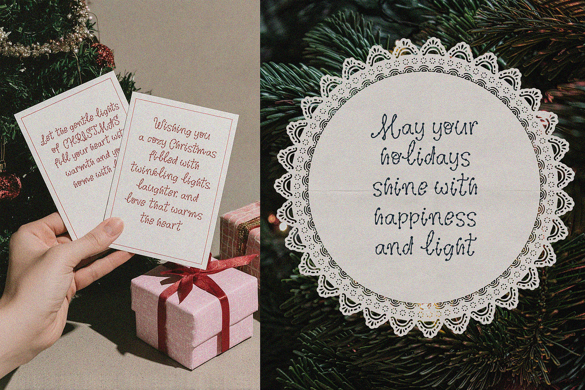 Holiday String - Vintage Dotted Font, a Handwritten Font by AnMark (Photo 2 of 10)