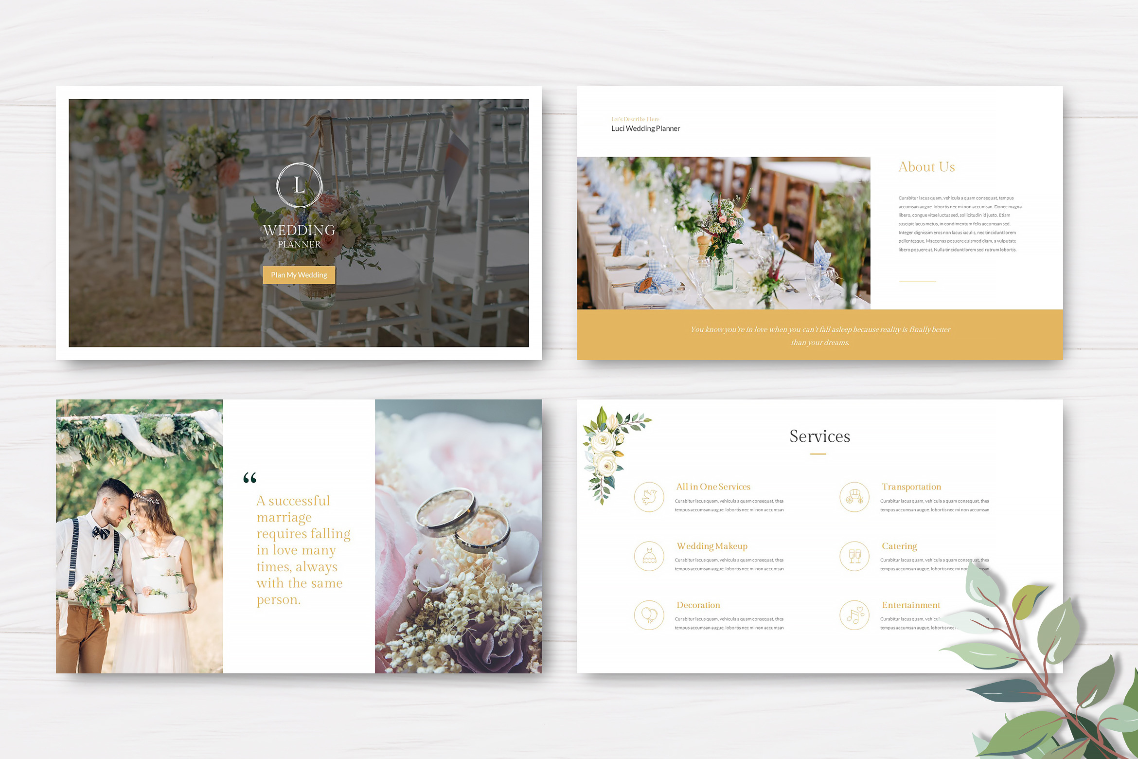 Luci - Wedding Planner Powerpoint, a Presentation Template by kylyman