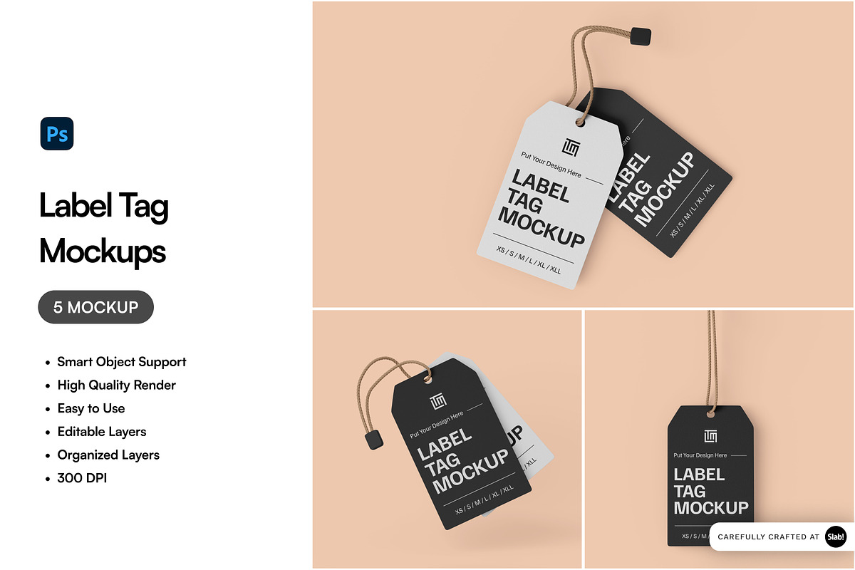 Label Tag Mockup, a Product Mockup by SLAB! Design (Photo 1 of 7)