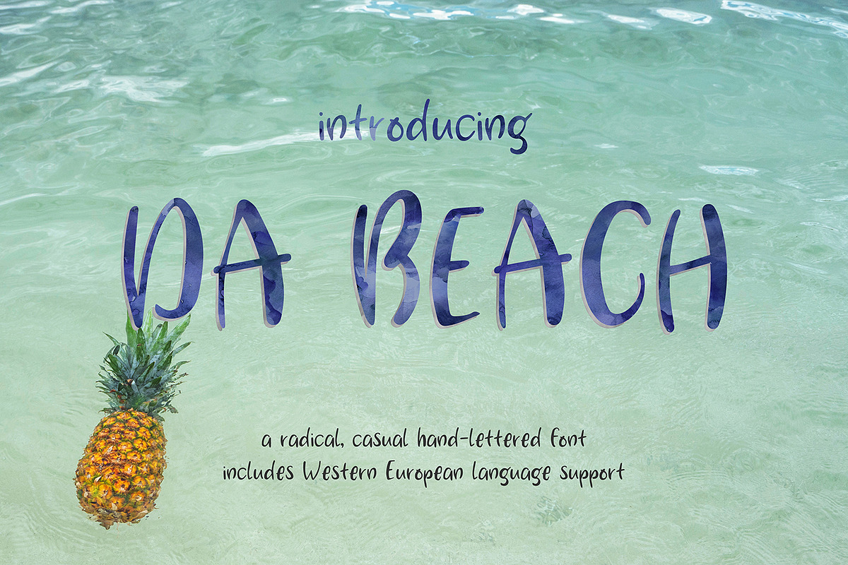 Da Beach Hand-lettered Sans Font, a Sans Serif Font by Beck McCormick (Photo 5 of 5)