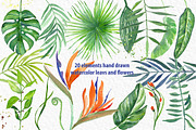 Tropical leaves branches watercolor, a Decorative Illustration by LABFcreations (Thumbnail 8 of 9)