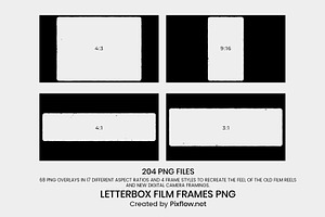 Letterbox Film Frames PNG