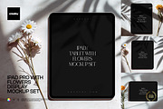 iPad Pro Flowers Display Mockup Set, an iPad Mockup by creatsy5 (Thumbnail 1 of 7)