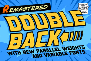 Double Back - retro sci-fi logo font, a Font by Comicraft Fonts