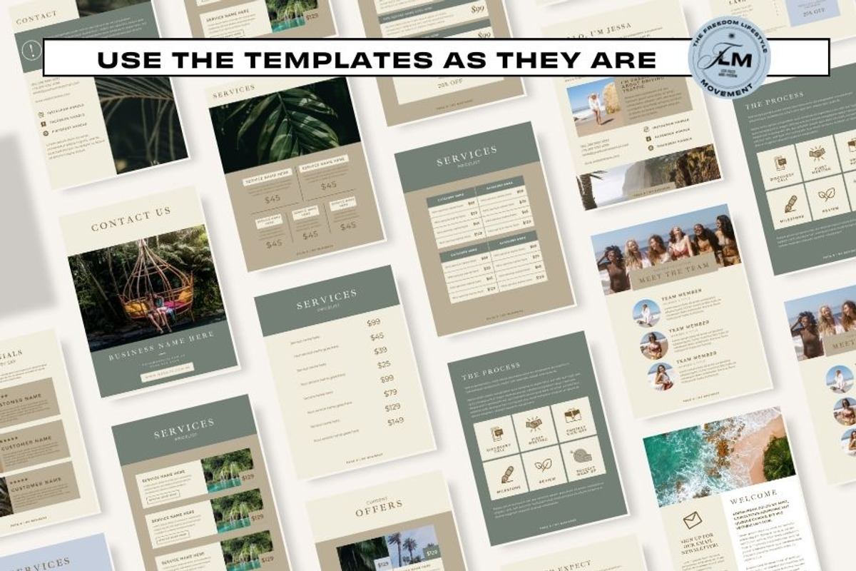 Pricing Guide - Tropical Boho, a Templates & Theme by Freedom Business Shop (Photo 7 of 11)