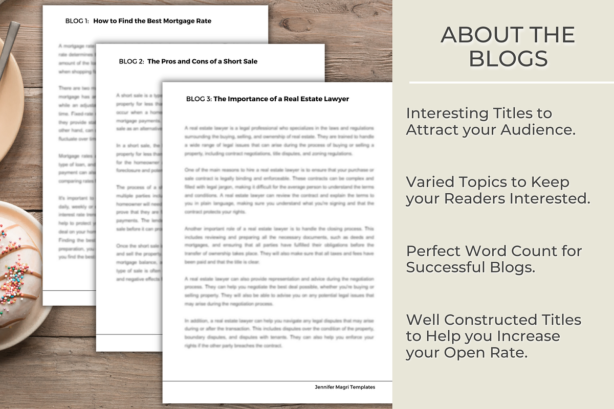PRE-WRITTEN REAL ESTATE BLOG POSTS, a Templates & Theme by Jennifer Magri Templates (Photo 6 of 8)