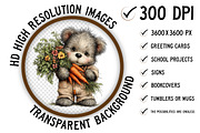 Whimsical Spring Teddy Bear Clipart, an Illustration by Craft Nest (Thumbnail 2 of 11)