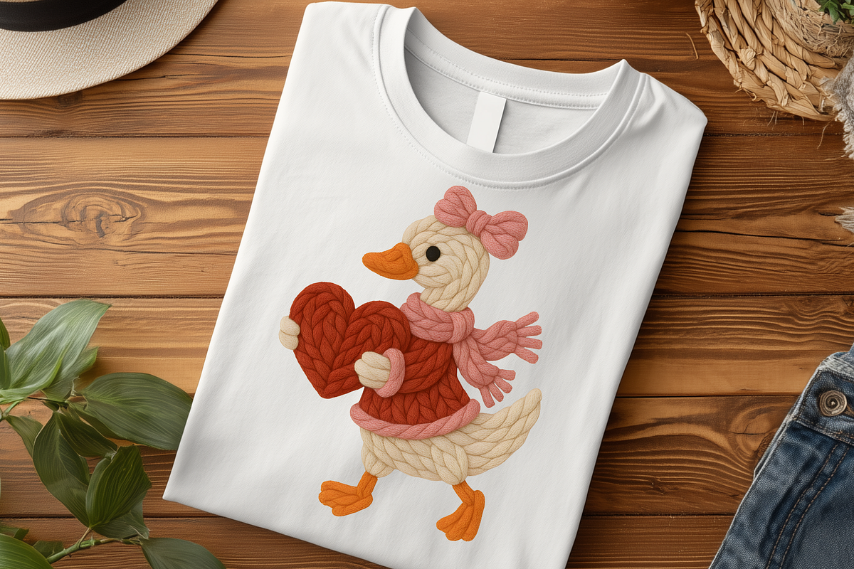 Faux Yarn Valentine Silly Goose PNG, an Animal Illustration by SugarCloudStudioArt (Photo 3 of 4)