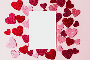 Happy Valentine's day greeting card! Empty card with space for t, a Holiday Photo by Sonjachni