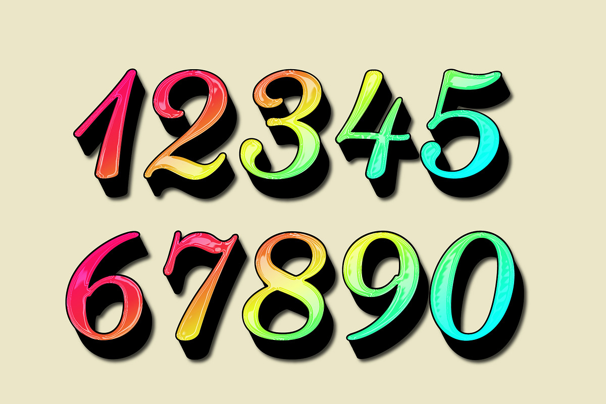 Colorful Gradient Script Text Effect preview 2