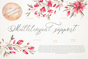 Schönheit font & watercolors., a Script Font by Red Ink (Thumbnail 2 of 10)