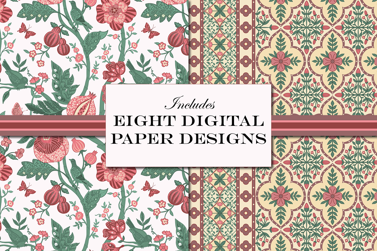 Lilac & Rose Bohemian Patterns, a Pattern Graphic by RachelStudio (Photo 2 of 10)