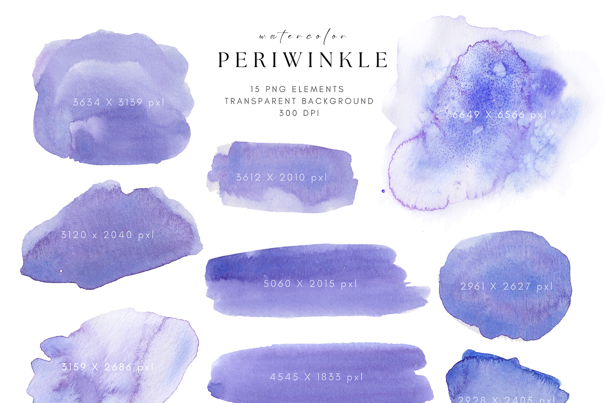 Periwinkle Violet Watercolor Washes, a Texture Graphic by Kolorata Art (Photo 3 of 5)