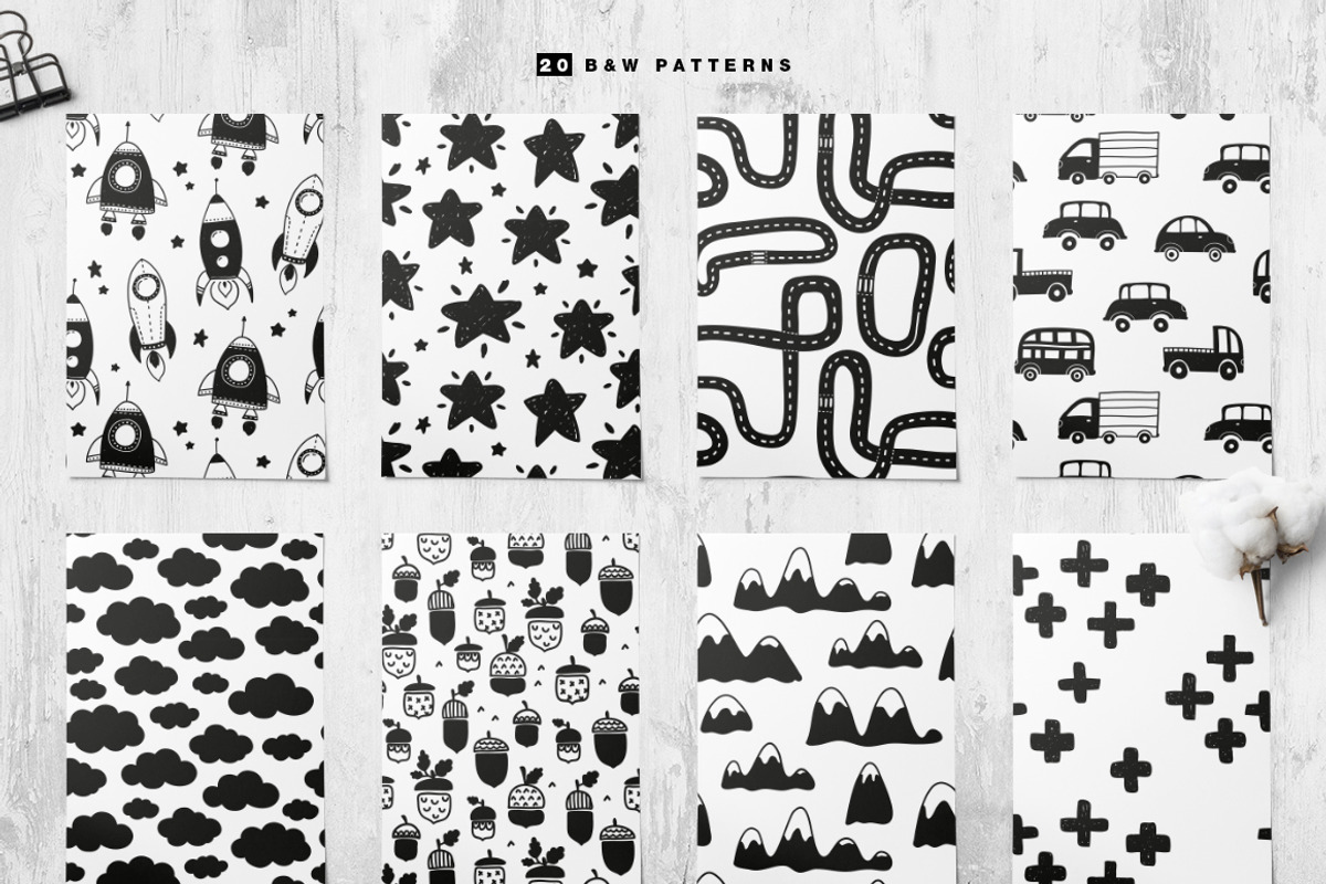 51 kids patterns, for boys & girls!, a Pattern Graphic by Inna Moreva (Photo 2 of 9)