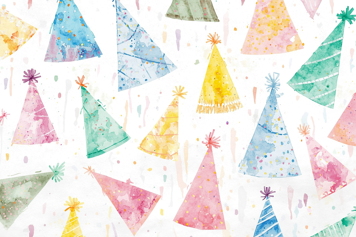 watercolor birthday watercolor birth, an Illustration by Creativeshirt (Photo 9 of 16)