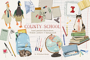 Back To School Cottagecore Images, a Decorative Illustration by whiteheartdesign (Thumbnail 1 of 19)