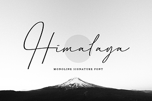 Himalaya | Monoline Signature Font