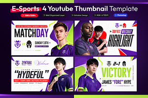 Esports YouTube Thumbnail Pack