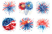 Patriot Fireworks, 4th of July Png, an Illustration by Dream Creation (Thumbnail 3 of 6)