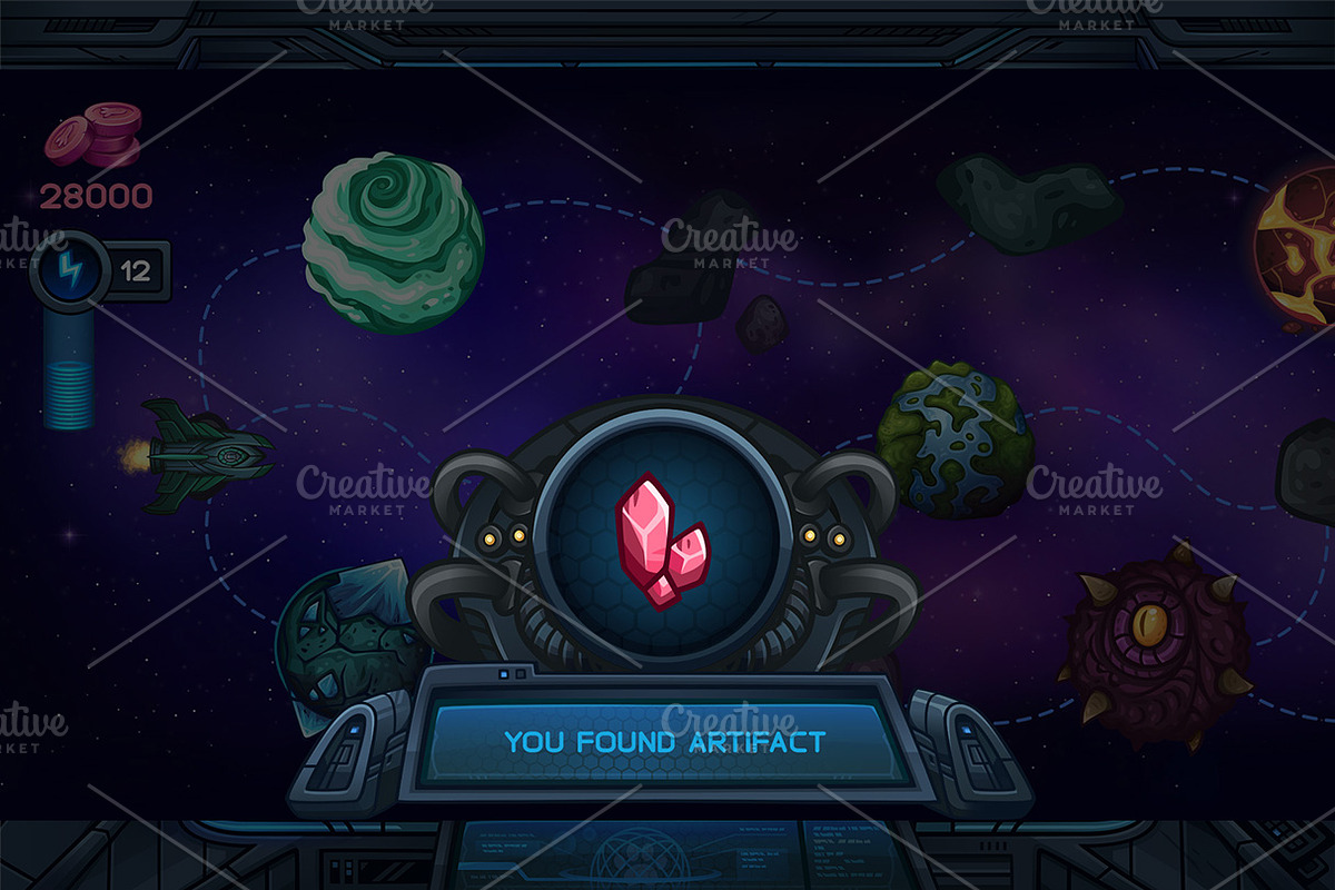 Space Odyssey Slots Game KIT, a Technology Illustration by Saranai Store (Photo 5 of 16)