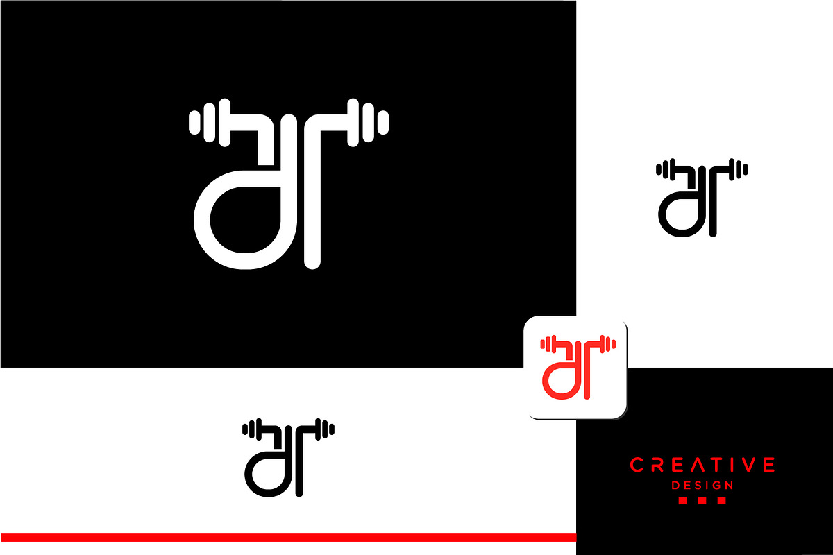 Fitness and gym logo with alphabet D, a Branding & Logo Template by art_creater (Photo 2 of 2)