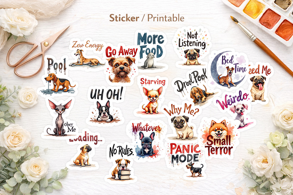 Funny Dog Sublimation PNG, an Illustration by Artnoy (Photo 7 of 8)