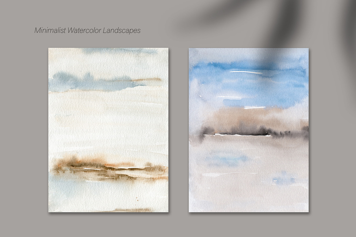 Minimalist Watercolor Landscapes, a Background Graphic by Marmoris.Arts (Photo 10 of 23)