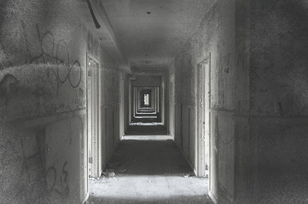 Shadowy Corridor (B&W Grungy)