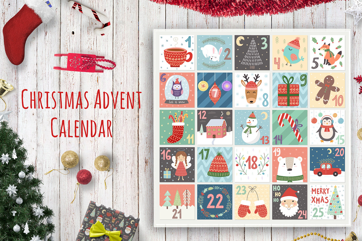 Holly Jolly Christmas Pack, a Decorative Illustration by Gulnara Sabirova (Photo 2 of 14)