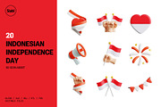Indonesian Independence Day 3D Icon, an Object 3D Model by SLAB! Design (Thumbnail 1 of 4)