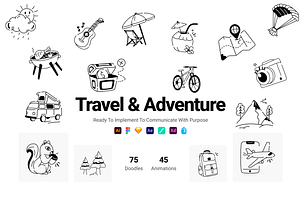 Animated Travel And Adventure Icons