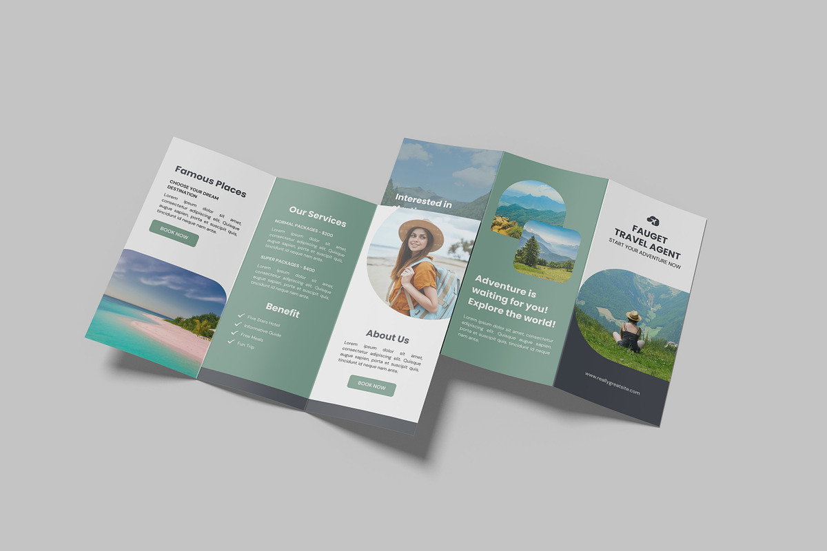 Trifold Brochure Mockup, a Brochure Template by graphictime (Photo 7 of 11)