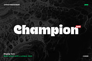 Champion is Bold, a Sans Serif Font by Rvq Type Foundry (Thumbnail 1 of 7)